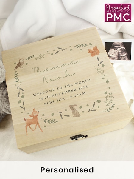 Personalised Woodland Animal Keepsake Box by PMC (F60697) | £26