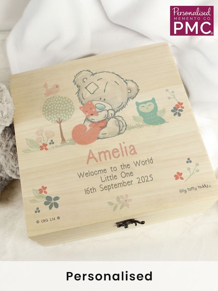 Personalised Tatty Teddy Woodland Animal Keepsake Box by PMC (F60700) | £26