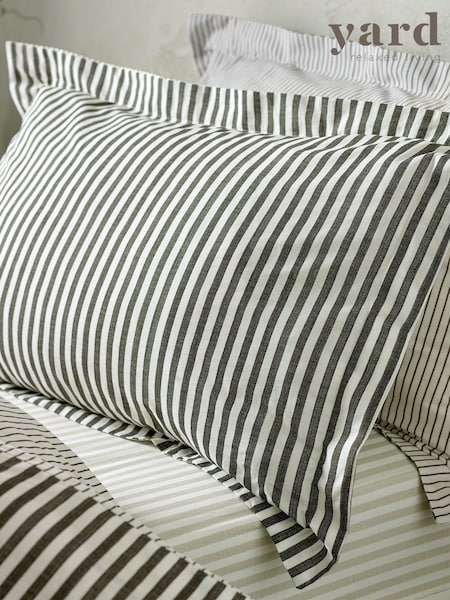 Yard Beetroot Hebden Striped 100% Cotton Pillowcase Pair (F60760) | £17