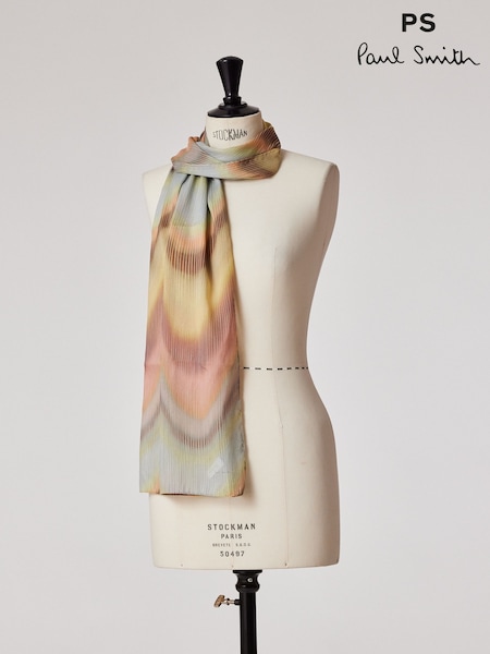 PS Paul Smith Swirl Gradient Silk Blend Multi Scarf (F60867) | £140