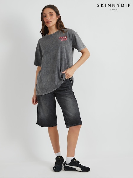 Skinnydip Grey Stay Wild T-Shirt (F61060) | £24