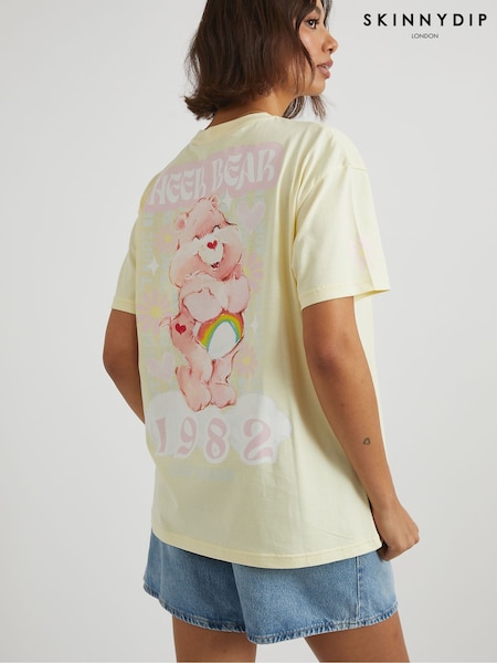 Skinnydip Light Yellow Care Bears x Cheer Bear T-Shirt (F61077) | £22