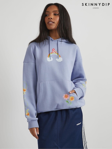 Skinnydip Light Blue Care Bears x Life is Sweet Hoodie (F61111) | £38
