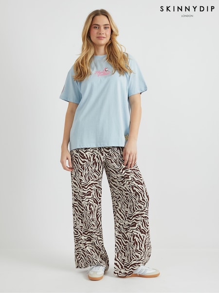 Skinnydip Blue Peanuts x Snoopy Howdy Partner 100% Cotton T-Shirt (F61204) | £22