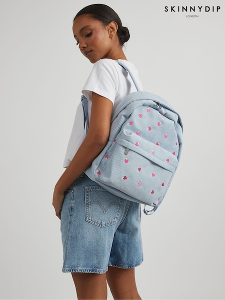 Skinnydip Blue Ditsy Strawberry Backpack (F61212) | £35