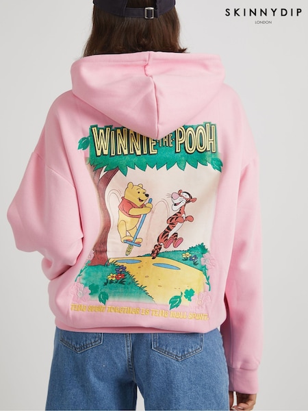 Skinnydip Pink Disney Winnie The Pooh Time Well Spent Hoodie (F61305) | £38