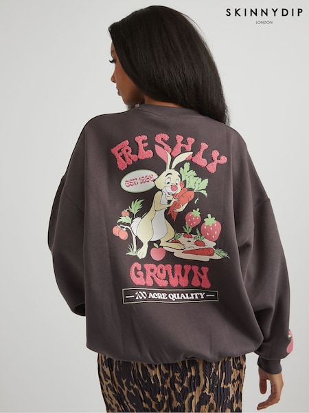 Skinnydip Grey Disney Winnie The Pooh Rabbits Farm Sweatshirt (F61313) | £35