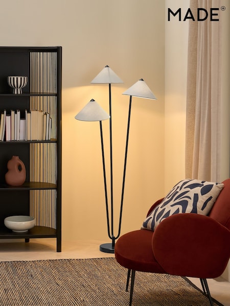 MADE.COM Black/Nude Miko Floor Lamp (F61530) | £339