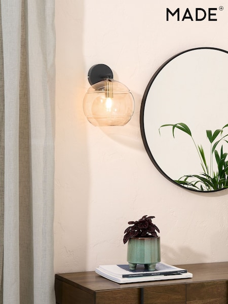 MADE.COM Black/Champagne Mika Wall Light (F61541) | £55
