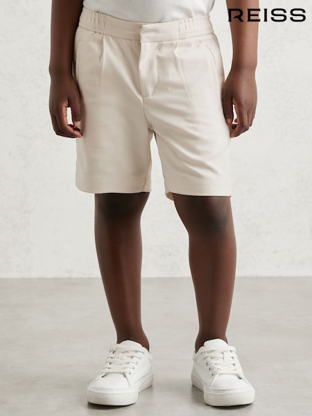 Reiss Off White Sussex Relaxed Drawstring Shorts (F61562) | £36