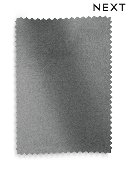 Slate Grey Alaksa Faux Fur Upholstery Swatch (F61630) | £0