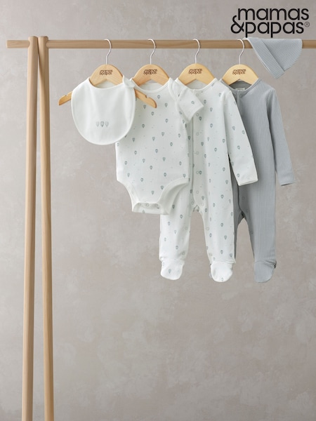 Mamas & Papas Blue Hot Air Balloon 5 Piece Outfit Set (F61678) | £32