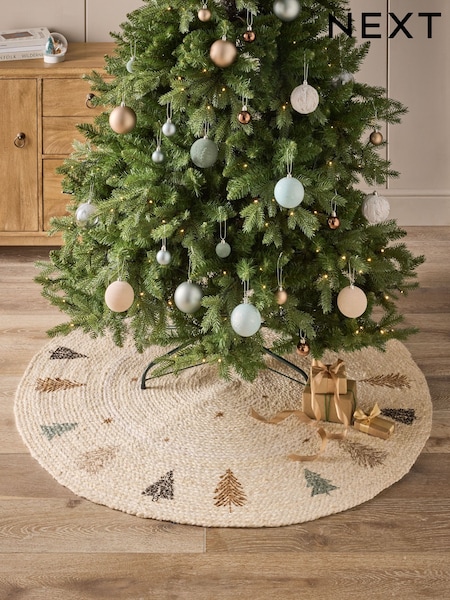Natural Christmas Skandi Tree Jute Tree Mat (F61713) | £45
