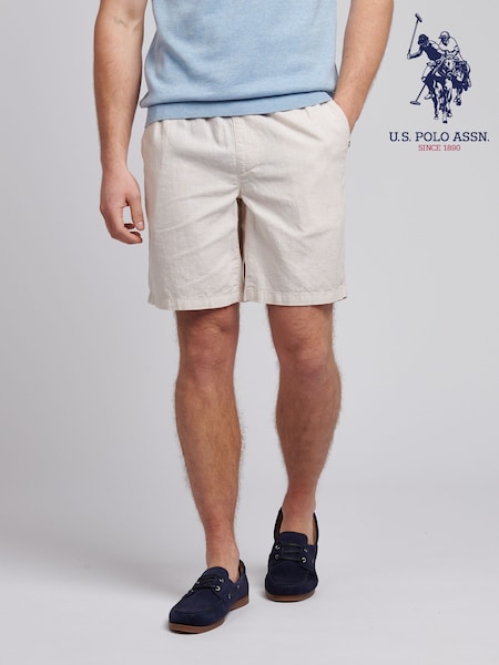 U.S. Polo Assn. Natural Mens Blend Drawstring Shorts (F61783) | £65