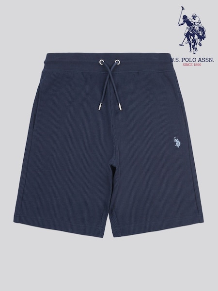 U.S. Polo Assn. Blue Mens Waffle Texture Shorts (F61845) | £50