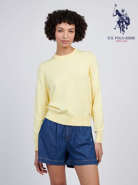 U.S. Polo Assn Yellow Womens Crew Neck Jumper (F61887) | £60