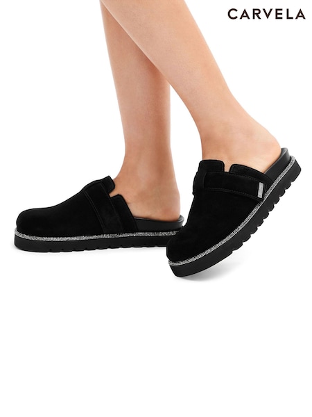 Carvela Black Dazzle Mule Sandals (F61941) | £139