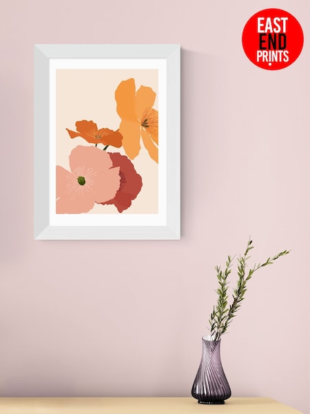 East End Prints White Autumn Wildflowers Framed Art Print (F61978) | £50 - £130
