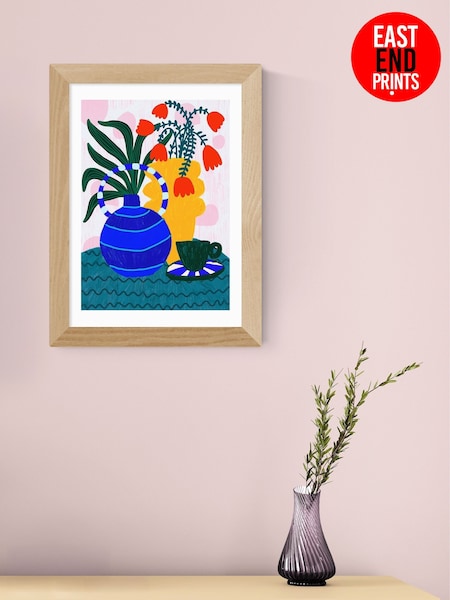 East End Prints Oak Tulips and Coffee Framed Art Print (F61997) | £50 - £130