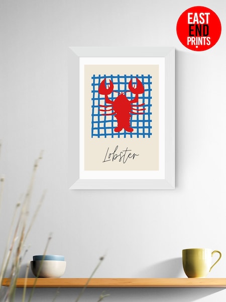 East End Prints White Lobster Framed Art Print (F61999) | £50 - £130
