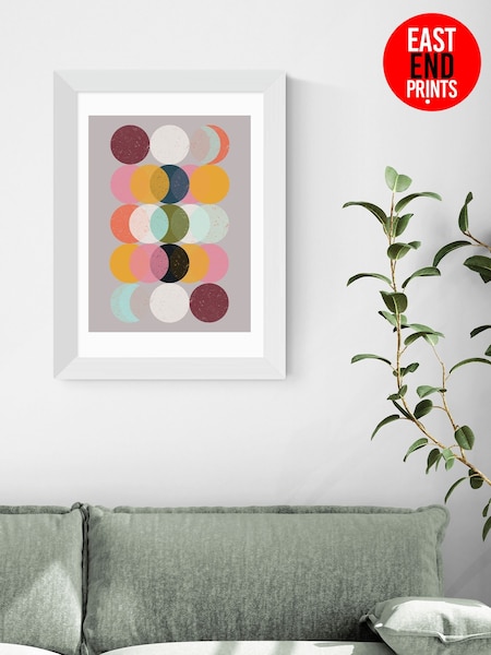 East End Prints White Moods and Moons Framed Art Print (F62005) | £50 - £130