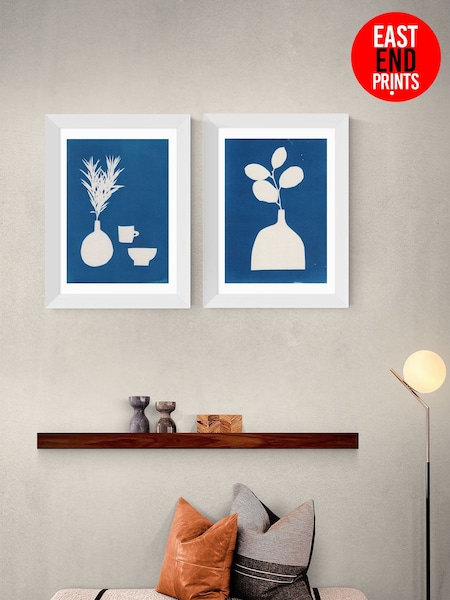 East End Prints White Cyanotype Still Life Framed Art Print (F62016) | £90 - £245
