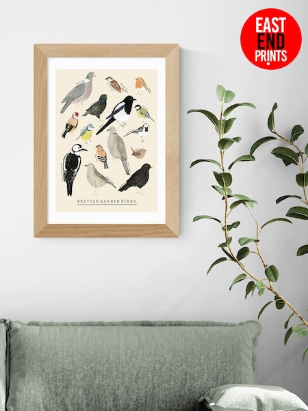 East End Prints Oak Garden Birds Framed Art Print (F62026) | £50 - £130