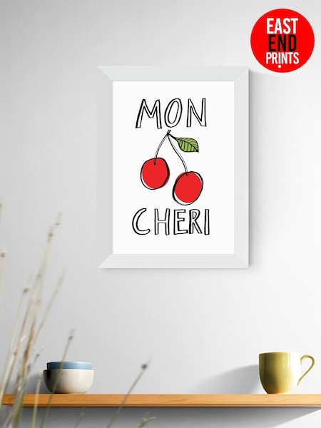 East End Prints White Mon Cheri Framed Art Print (F62028) | £50 - £130