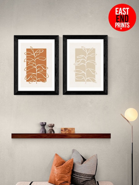 East End Prints Black Framed Botany Set of 2 Framed Art Print (F62054) | £90 - £245