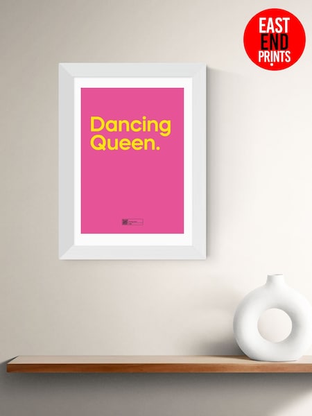 East End Prints White Dancing Queen Framed Art Print (F62060) | £50 - £130