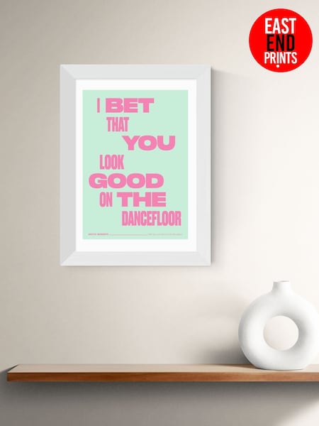 East End Prints White Dancefloor by HollieGraphik Framed Art Print (F62061) | £50 - £130