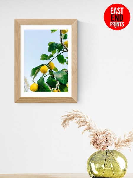 East End Prints Oak Amalfi Coast Lemons Framed Art Print (F62066) | £50 - £130