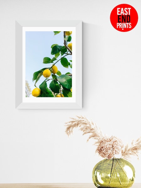 East End Prints White Amalfi Coast Lemons Framed Art Print (F62079) | £50 - £130