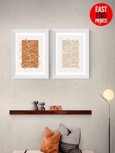 East End Prints White Framed Botany Set of 2 Framed Art Print (F62083) | £90 - £245