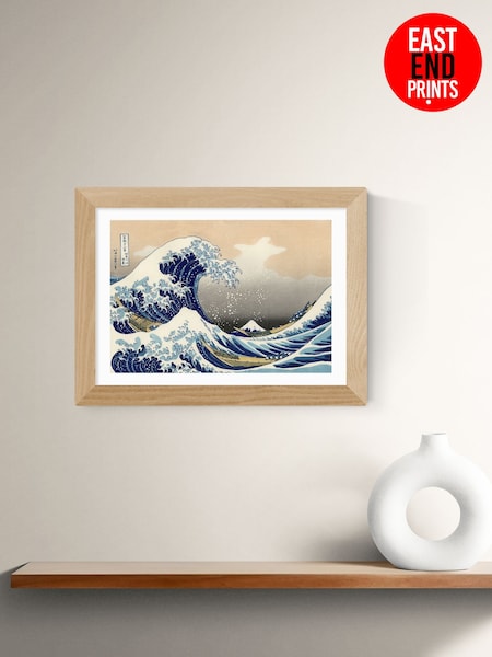 East End Prints Oak The Great Wave Off Kanagawa Framed Art Print (F62088) | £50 - £130