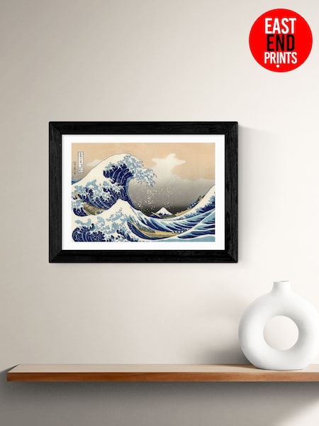 East End Prints Black The Great Wave Off Kanagawa Framed Art Print (F62113) | £50 - £130