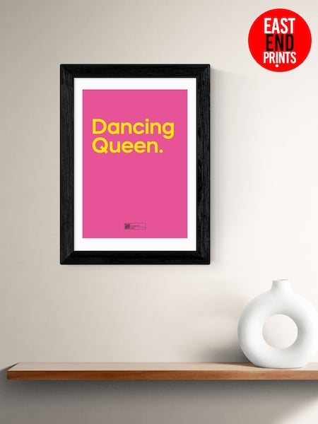 East End Prints Black Dancing Queen Framed Art Print (F62126) | £50 - £130