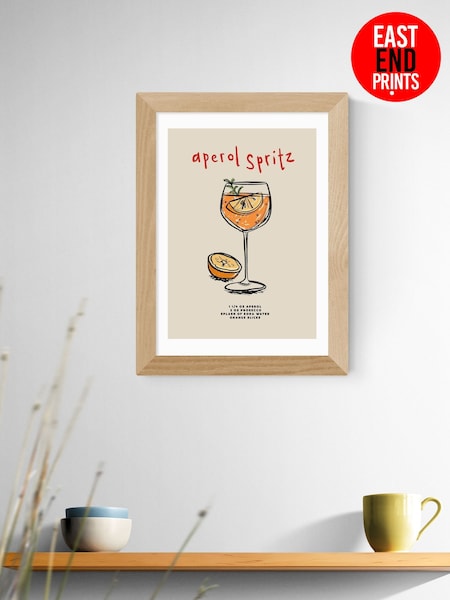 East End Prints Oak Aperol Spritz Ingredients Framed Art Print (F62128) | £50 - £130