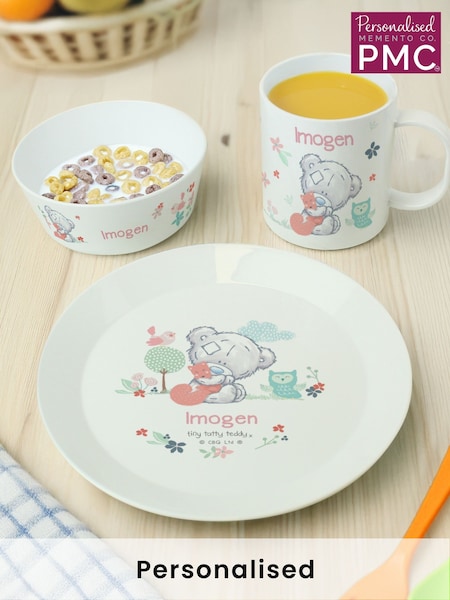 Personalised Tatty Teddy Animal Plastic Breakfast Set by PMC (F62261) | £30