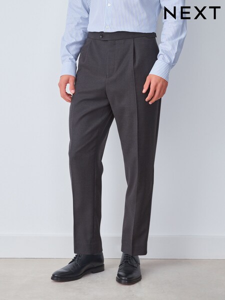 Brown Slim Fit Wool Blend Suit Trousers (F62334) | £65