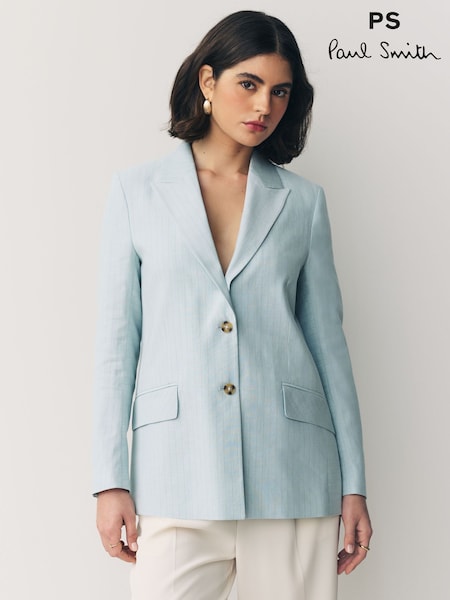 PS Paul Smith Single Breasted Pinstripe Blazer Jacket (F62534) | £540