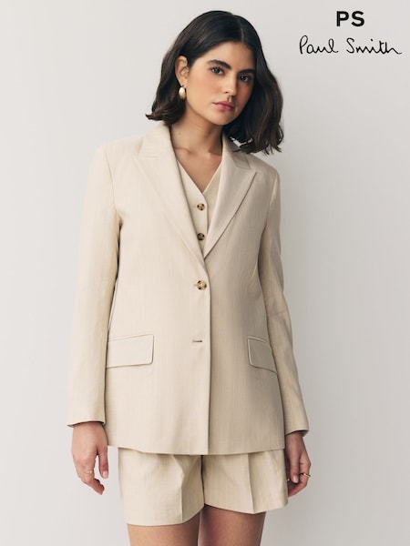PS Paul Smith Single Breasted Pinstripe Blazer Jacket (F62537) | £540