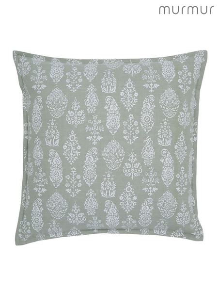 Murmur Mourne Green Arna 100% Cotton Cushion (F62614) | £45