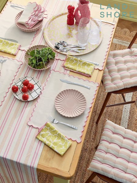 Land & Shore Multi Ticking Stripe Seat Pad (F62620) | £20