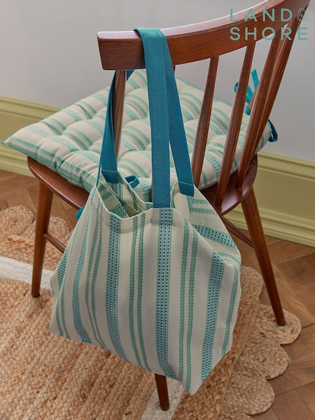 Land & Shore Green Ticking Stripe Tote Bag (F62629) | £20