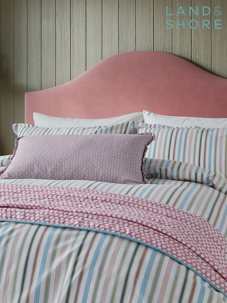 Land & Shore Multi Barrow Stripe Pillowcase Pair (F62631) | £35