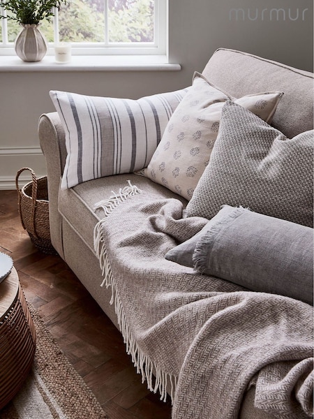 Murmur Linen Grey Cara Throw (F62651) | £125