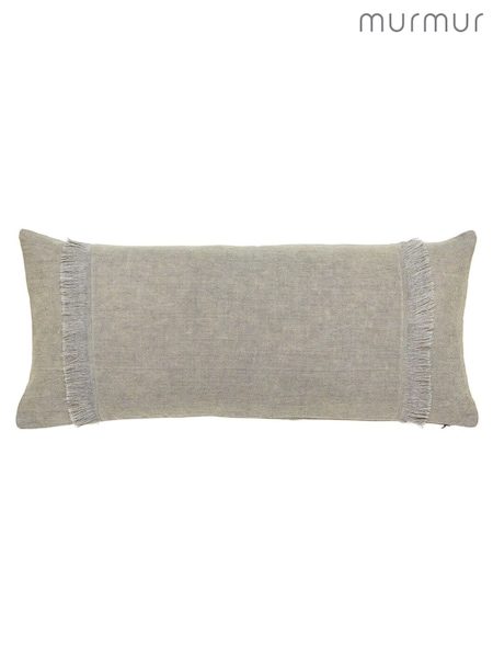 Murmur Grey Lir 100% Linen Cushion (F62666) | £45