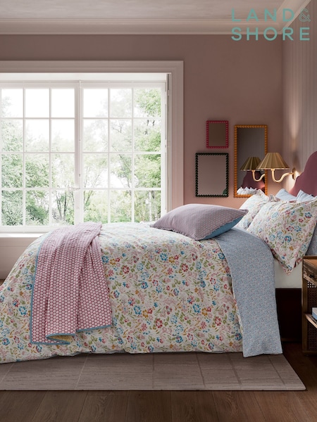 Land & Shore Multi Meadowsweet Duvet Cover and Pillowcase Set (F62674) | £60 - £105