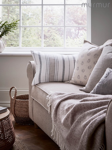Murmur Linen Grey Finn 100% Cotton Cushion (F62678) | £45